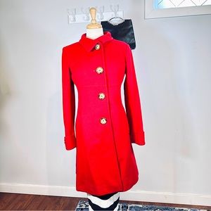 Michael Kors Red Long Trench Coat